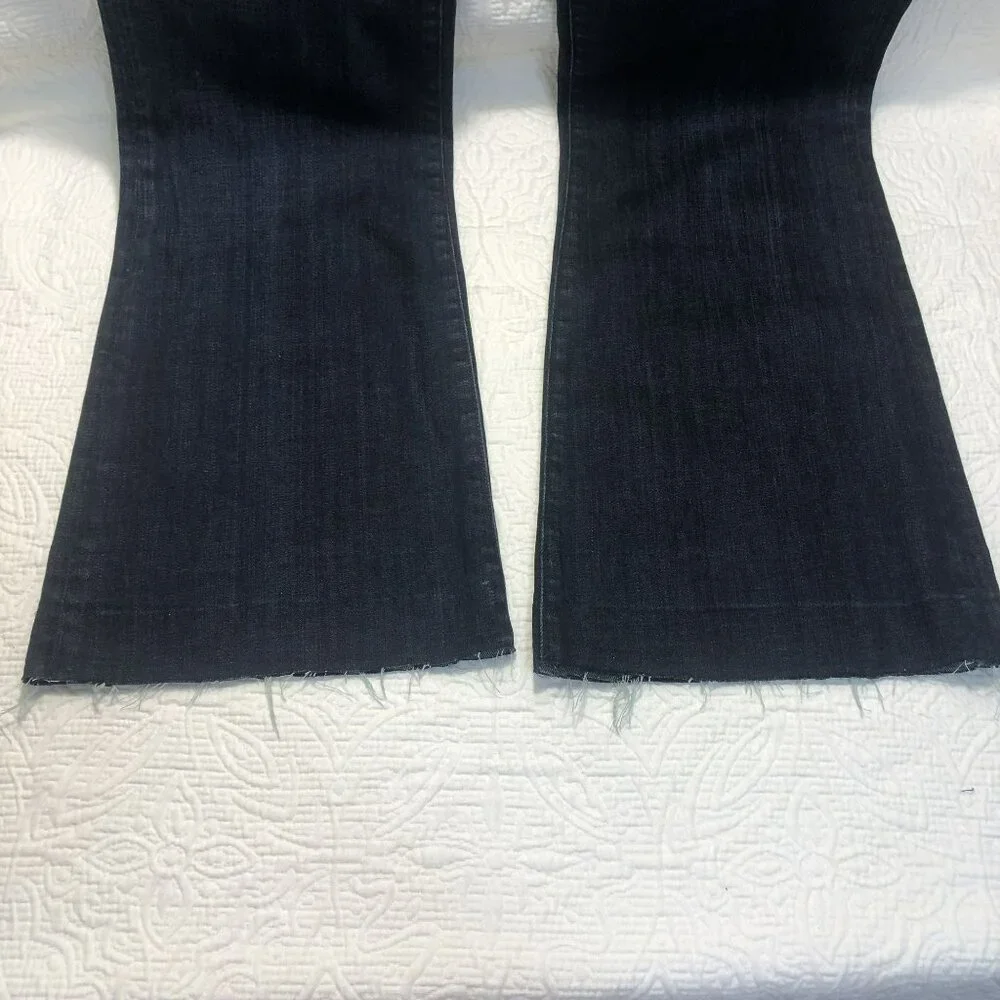 Pilcro Anthropologie Jeans Flare Denim Raw Hem & Pockets Womens Size 29